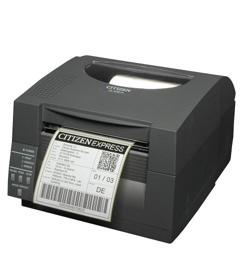 Citizen CL-S531II-ETUBK Barcode Printer | CL-S531 TypeII, DT, 300 DPI, w/ Economy LAN, Gray