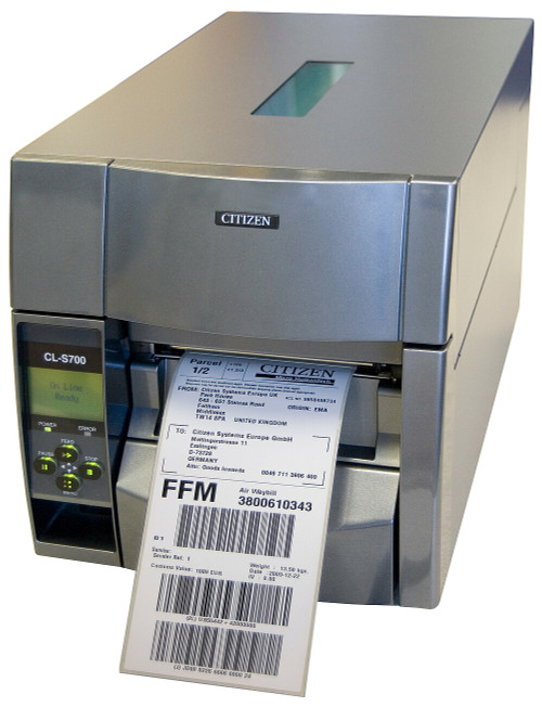 Citizen CL-S700-R Barcode Printer | CL-S700, DT/TT, 203DPI, w/Rewinder Image 1