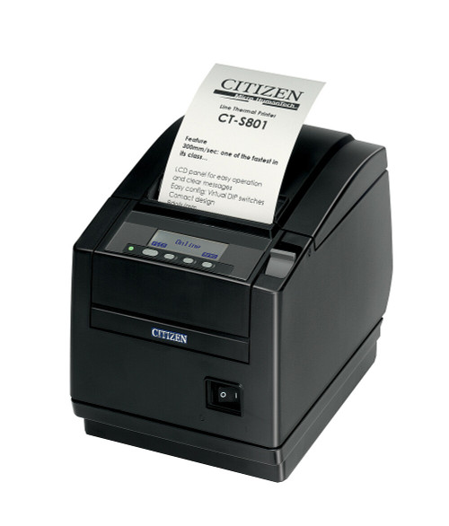 Citizen CT-S801IIS3RSUBKP POS Printer | Thermal POS, CT-S800 Type II, Top Exit, SER, BK Image 1