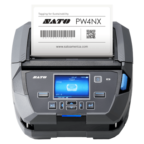 SATO PW4NX 4-inch 203 dpi, 6 ips Mobile Printer Bluetooth, WiFi WWPW41001 Image 1