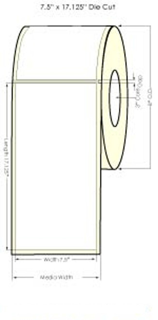 iColor 700 7.5" x 17.125" Memjet HG Paper Labels 325/Roll Matrix ON