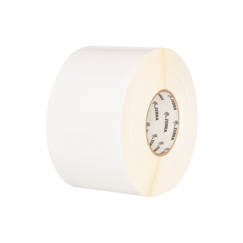 Zebra 10015779 | 2"""" x 2'' White Polypropylene - TT Labels w Permanent Adhesive - 245 Labels/Roll - 12 Rolls/Case - 0.75"""" Core- 2.2"""" OD