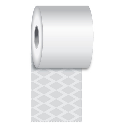 MAXStick MS318170PLUSD | 3.125" (80mm) x 170ft PlusD Diamond Pattern Adhesive Linerless Labels 32Roll/Ctn - 1" Core - 3.2" OD | 9023-0243