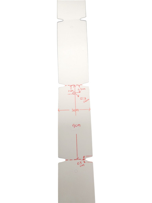 Direct Thermal 1.18in x 2.76in (30mm x 70mm) Price Hang Tags 2150/Roll 3in Core - 8in OD
