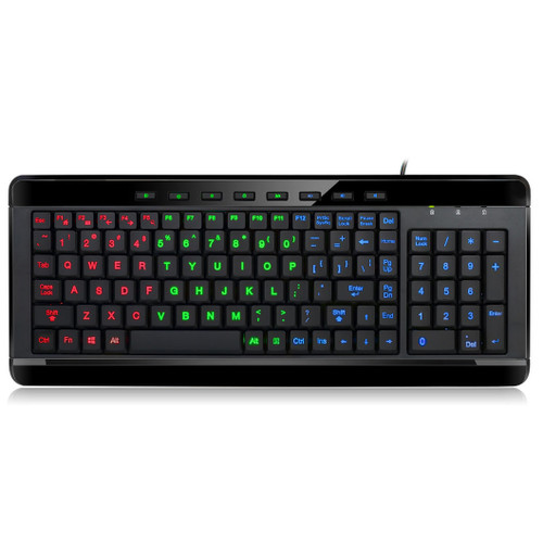 Adesso AKB-120EB | SlimTouch 3 colors illuminated backlit