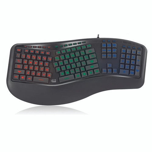 Adesso AKB-150EB | 3COLORS ILLUMINATED 2X USB KEYBOARD