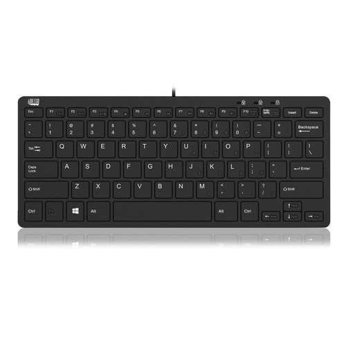 Adesso AKB-510HB | SlimTouch Mini USB keyboard w/ 2 USB Hub