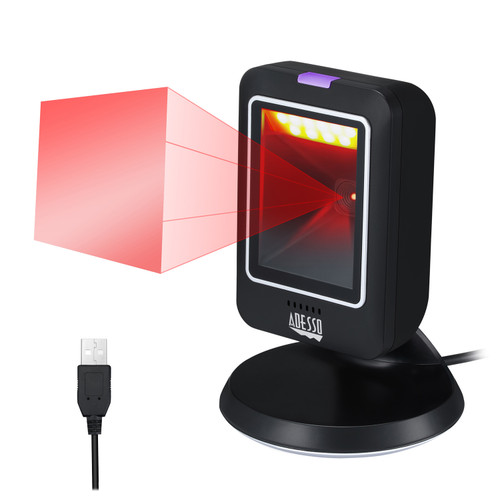 Adesso NUSCAN2800U | 2D Desktop Hand-free Barcode Scanner
