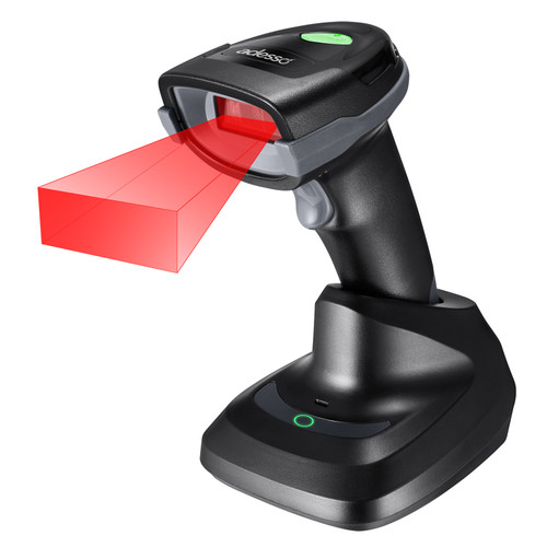 Adesso NUSCAN3000 | Wireless/Bluetooth wired 2D Barcode Scanner with Charging Cradle