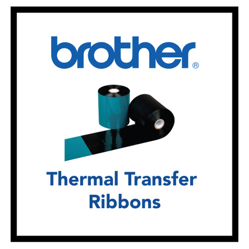 Brother Titan 3.5" x 1476 ft (83mm x 450m) TDR325 Black Resin Ribbon with Take-Up Core - 12 Rolls