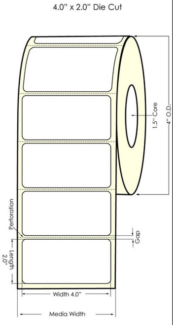 TM-C3500 4" x 2" (1A) Chemical Label 400/Roll