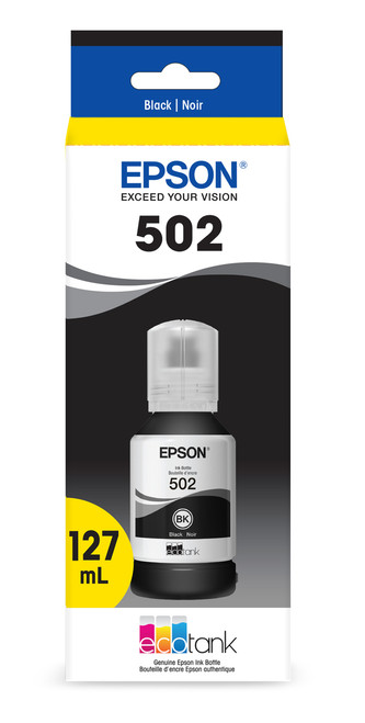 Epson T502 Pigment Black Ink Bottle with Sensormatic for ET-2750/3700/3750/4750