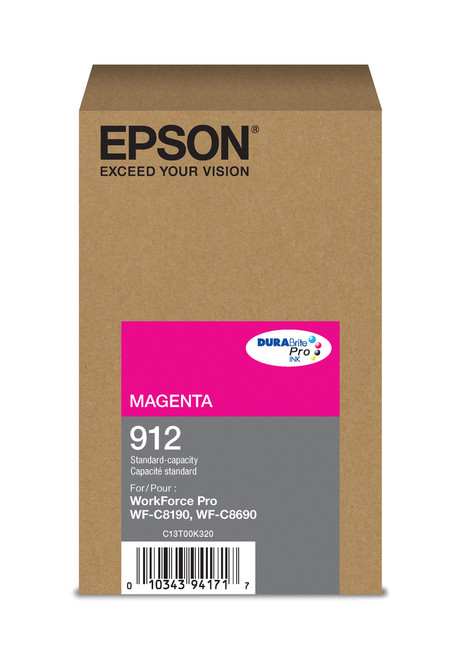 Epson T912  Magenta Ink 1,700 Page Yield Image 1
