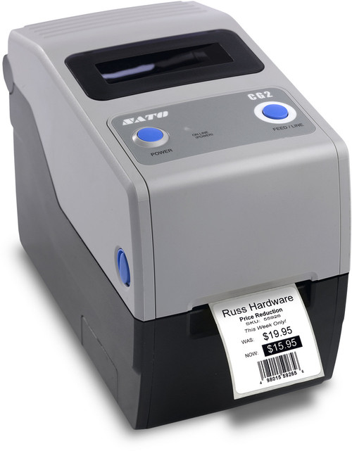 SATO CG212TT 305 dpi Thermal Transfer Label Printer w/ USB/LAN/Cutter Image 1