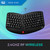 Adesso WKB-3150UB | WIRELESS ERGO MINI TRACKBALL KEYBOARD
