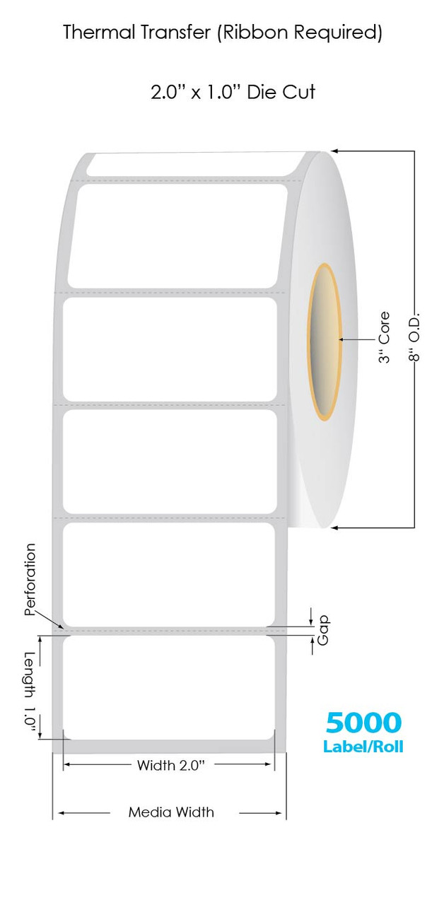 Ultra Strong Thermal-Transfer Labels - 4 x 4 #UTA-122 - LabTAG