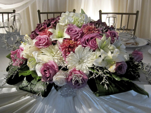 wedding head table centerpiece