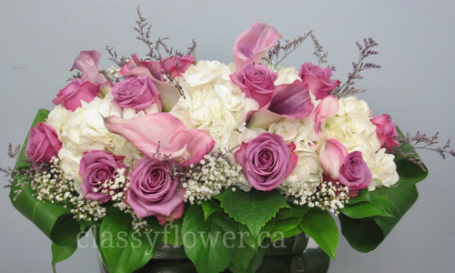 Wedding Head Table Centerpiece Purple And White 