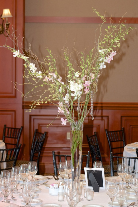 Wedding Table Centerpiece Pink And White Orchids Tree