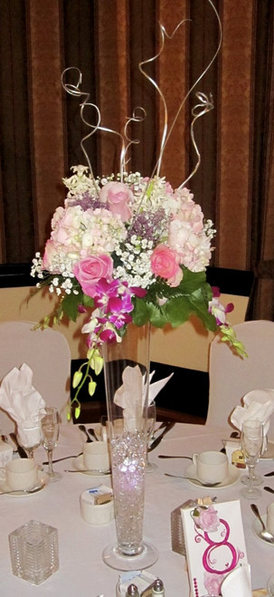 wedding centerpiece hydrangea and orchids