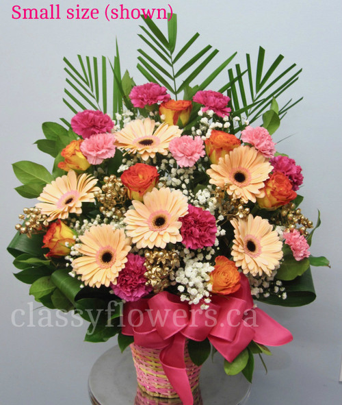  Flower Arrangement With Gerbera And Roses