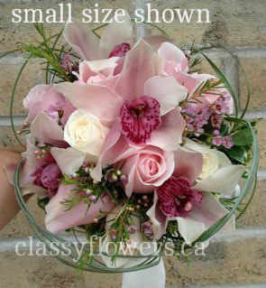 Bridesmaid Bouquet Hand Tied With Cymbidium Orchids And Roses 
