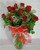 Dozen Long Stem Red Roses in a Vase