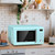 700W Retro Countertop Microwave Oven with 5 Micro Power and Auto Cooking Function