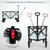 Outdoor Folding Wagon Cart with Adjustable Handle and Universal Wheels