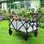 Outdoor Folding Wagon Cart with Adjustable Handle and Universal Wheels