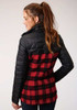 Women's Roper Red Buffalo Plaid Crushable Combo Jacket