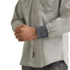 Wrangler Men's Retro Premium Light Grey Snap Long Sleeve Western Shirt