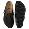 Birkenstock Boston Black Suede Leather Soft Footbed 