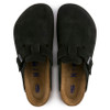 Birkenstock Boston Black Suede Leather Soft Footbed 