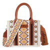 Wrangler Allover Aztec Print Canvas Crossbody Tote Bag