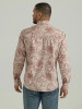 Men's Wrangler Retro Premium Western Snap Print Shirt in Peach Paisley