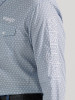  Men's Wrangler Logo Long Sleeve Button-Down Print Shirt in Pale Blue