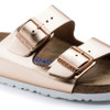 Birkenstock Arizona Metallic Copper Leather Soft Footbed