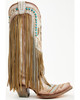 Corral Women's Embroidered and Crystal Eagle Fringe Snip Toe Western Boots