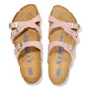 Birkenstock Soft Pink Nubuck Leather Soft Footbed Franca Sandal 