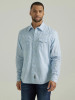 Men's Wrangler Retro Premium Snap "Blue Weave" Solid Western Shirt