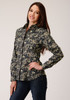 Women's Roper Vintage Dark Floral Print Retro Western Shirt