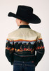 Roper Boy's Vintage Scenic Horse Border Snap Western Shirt