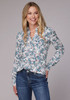 Women's Roper Ditzy Floral Stripe Pearl Snap Western Shirt