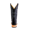 Men's Horse Power Black Caiman Belly Wide Square Toe Western Boot