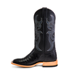 Men's Horse Power Black Caiman Belly Wide Square Toe Western Boot