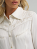 Women Wrangler x Lainey Wilson Star White Embroidered Western Snap Shirt