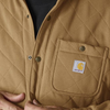 Carhartt Men's Rain Defender® Loose Fit Heavyweight Quilted Snap Front Shirt Jac