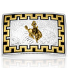 Montana Silversmiths Honour And Grit  with Ranch Bronc Belt Buckle