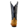 Anderson Bean Men's Distressed American Bison Wide Square Toe with Blue Regal Kidskin Shaft